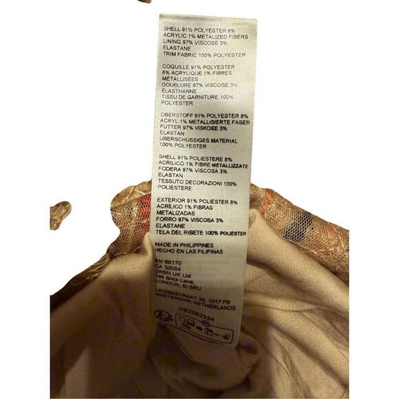 Brand New Anthropologie Maeve Tweed Fit & Flare Mini Dress Neutral 12 Petite - Picture 7 of 16